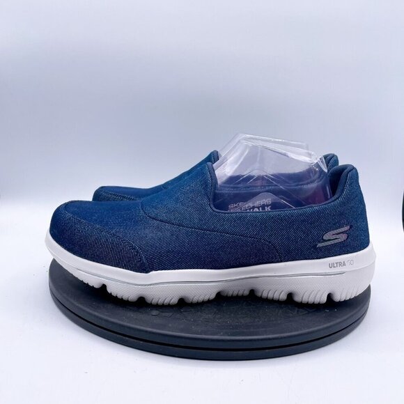 Skechers Shoes Womens sz 9.5 Go Walk Evolution Ultra 15730 blue Comfort Sneaker - Picture 2 of 9